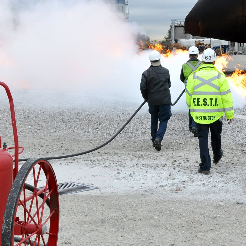 Wheeled Fire Extinguisher Unit on Scene