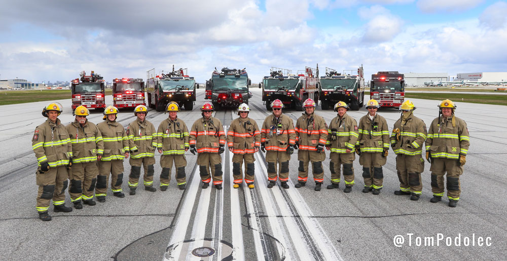 Group of FESTI firefighters with truck