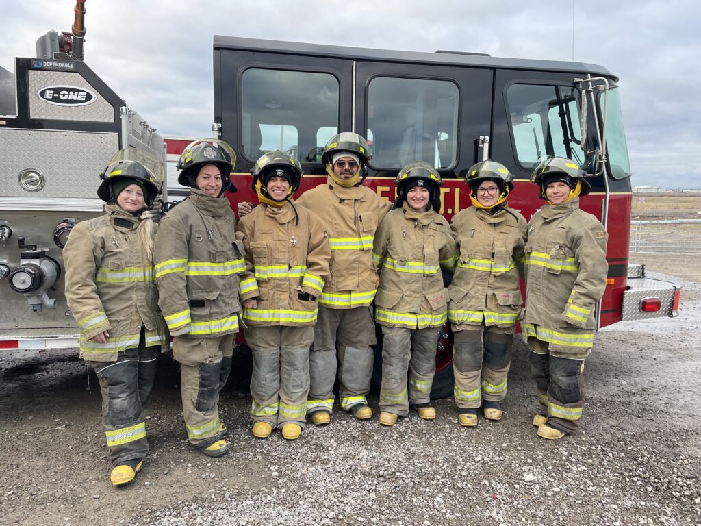 Female Firefighter training